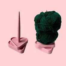 2026 Valentines 3D Printed Heart Yarn Spinner Rack | Sparkling Design | Weight-Addable Base Knitting Organizer