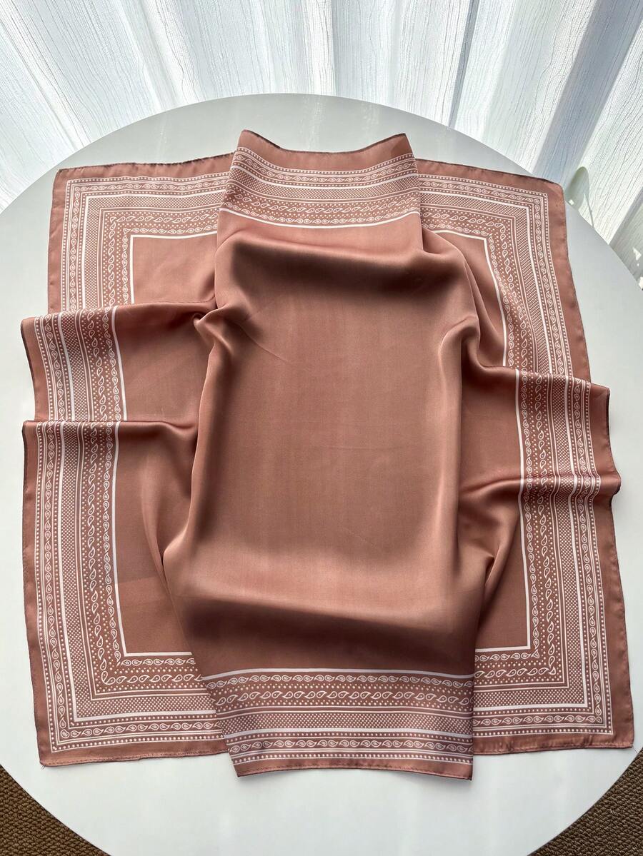 1pc Women's Bandana Scarf With Paisley Print, Versatile Square Silk Scarf For Head Wrap, Neck Scarf, Decoration, Suitable For Daily Use Hair Accessories Fashion Headband Elegant Hair Band Women Head Scarf - Multicolor - View 1