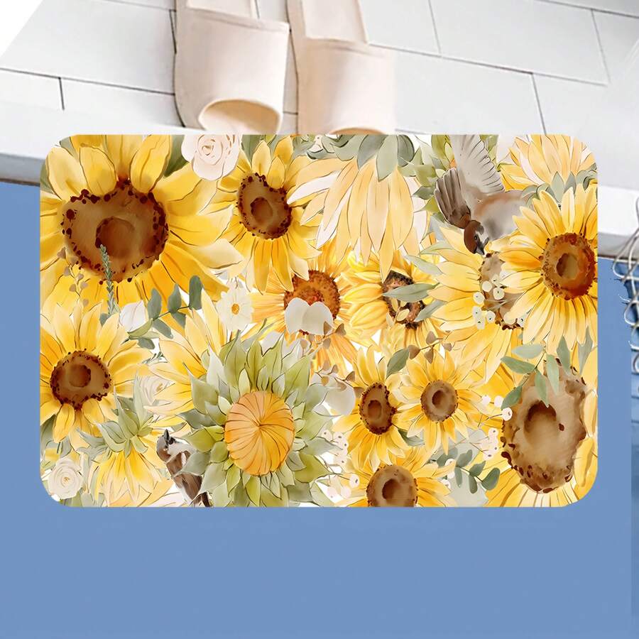 Diatom Mud Floor Mat, Made Of High-Quality Diatom Mud And Tech Fabric, With An Ultra-Soft Surface That Can Absorb Water To The Maximum Extent. Print 1.9.397 - Black - View 1