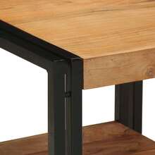 vidaXL Tavolo basso Marron 40 x 40 x 38 cm Bois d'Acacia Massif - Castano - Visualizzare 6