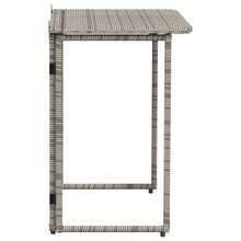 VidaXL Table de jardin pliante gris 90 x 51 x 75 cm polyrotin