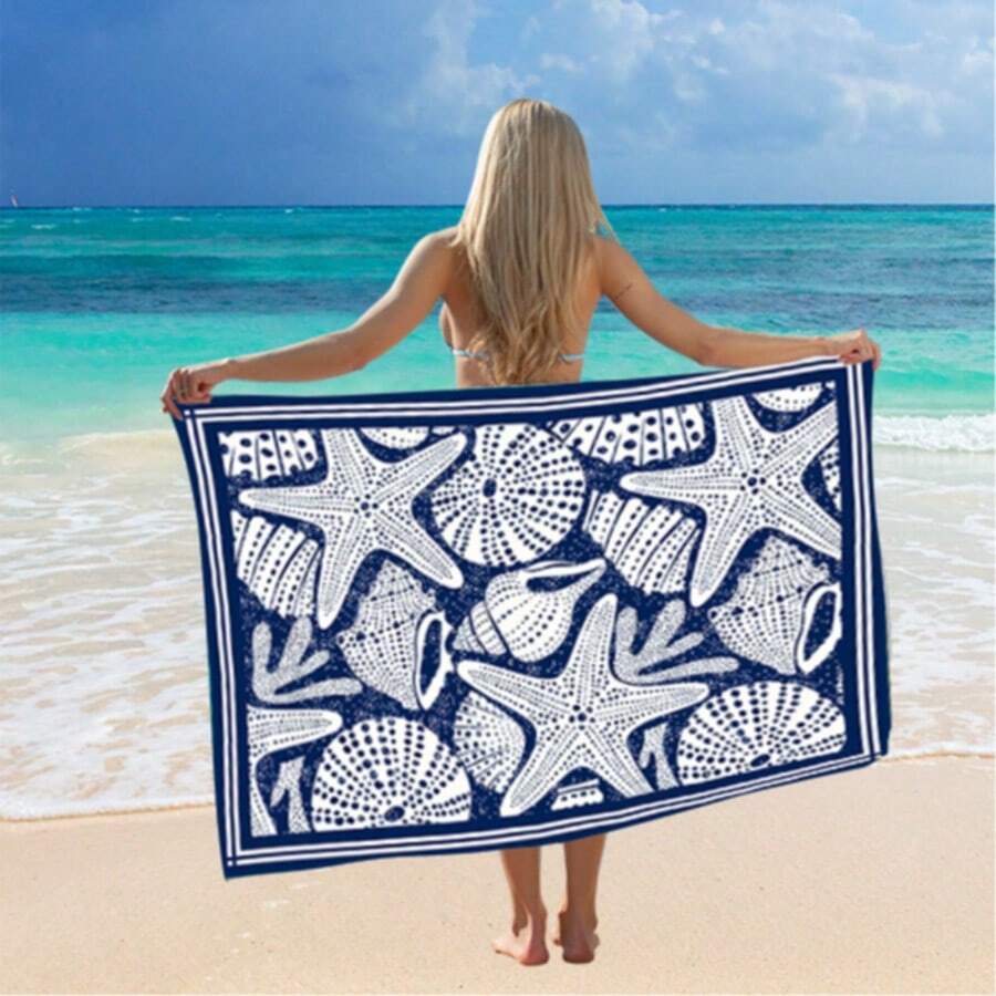 Pareo In Silk Fabric | Versatile Beach Wrap And Cover-Up For Casual Holidays, Elegant, Elegant, Beach Fabric - NGÔI SAO BIỂN001 - Xem 1