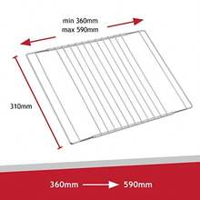 Universal Extendable Adjustable Shelf With Locking Arms For All Oven Cooker And Grill 360mm - 590mm - Silver - View 3
