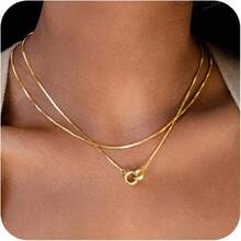 In Stock Instant Delivery Necklace Women Girls, Dainty 14K Gold Silver Plated Choker Pendant Jewelry Non Tarnish Waterproof Cute Simple Small Necklace Easter Christian Baptism Religious Faith Jewelry Gifts ZEVL - 19號盒子和互扣吊墜-2金 - 查看 8