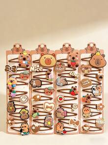20pcs Cute Capybara Hair Clips - Colorful & Charming, Suitable For Girls - Multicolor - View 4