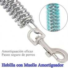 Correa para Perros, Correa de Acero,Correa para Perro de Alta,Perfecta para Perros Grandes Medianas y Pequeas,3 Metros (Plata) - plata - Ver 5