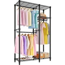 Dragonpad 76.5inch Tall Heavy Duty Clothes Rack Garment Rack For Hanging Clothes, Freestanding Clothes Rack Portable Closet Organizer And Storage With Hanging Rods, Adjustable Shelves Closet Wardrobe For Bedroom Cloakroom - (2+1) 76.5"H X 41.6"L X 15.5"W - View 7