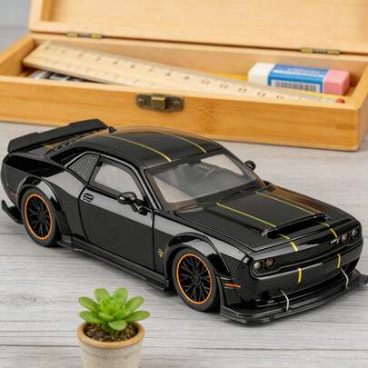 1:32 Zinc Alloy Chevrolet Camaro Sedan Model, Collectible Die-Cast Toy With Openable Doors, Exhibition-Grade Realistic Static Display Ornament, Highly Detailed Home Desktop Decoration, Birthday & Christmas Gift For Kids And Collectors