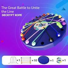 The Rope Fighting Tabletop Toy - Blue Plate Untie Rope Game Toy (Rope Color Random) - View 2