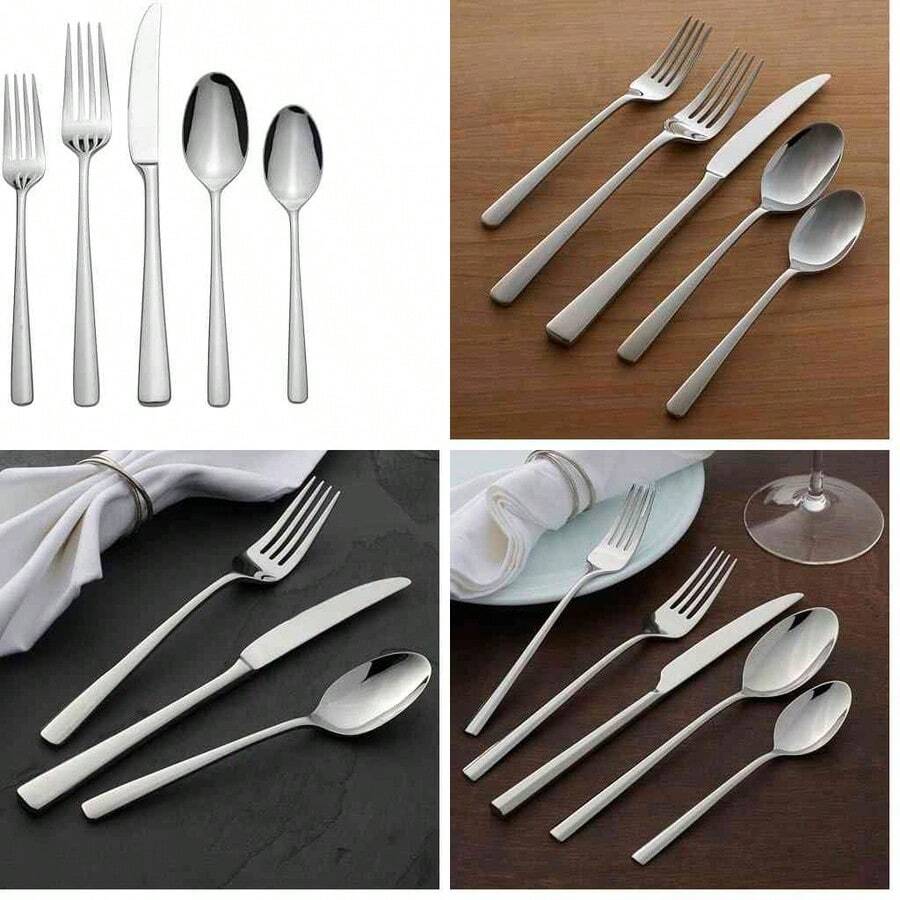 Oneida B1013020Al20 - Juego de cubiertos de 20 piezas, servicio para 4 - como se muestra en la figura - Ver 1