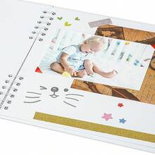 1 Cuốn Album Lưu Niệm 60 Trang (30 Tờ), Album Lưu Niệm Giấy Kraft Dùng Làm Sổ Lưu Niệm Đám Cưới và Kỷ Niệm, Album Lưu Niệm Gia Đình Tự Làm - Dùng Để Tự Làm Giấy Thủ Công, Quà Giáng Sinh (Màu Đen) - Màu trắng - Bộ nhỏ - Đóng hộp - Xem 8