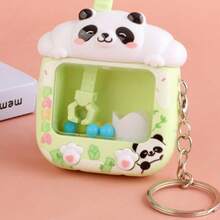 1 pieza Llavero mini máquina de garra para adolescentes, juguete antiestrés de animal de dibujos animados lindo, juego interactivo portátil para aliviar el estrés, amuleto divertido para bolso y regalo novedoso - Multicolor - Ver 11