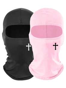 1个/2个装男女通用拉法帽滑雪面罩，防风面罩，适用于骑行、滑雪、户外活动和日常使用 - 彩色 - 查看 3