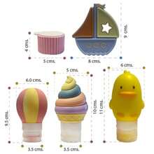 CYPNBotellas silicona de viaje Suaves Apachurrables Cero Fugas Juguetes libres BPA Set Limpieza Personal Uso Diario Aprobado TSA Kit contenedores 4 pzas + regalo cosmetiquera y mordedera BarquitoFashion - como en la foto - Ver 6