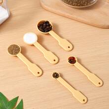 WORTHBUY 1set Multifunctional Plastic Measuring Spoon Set, Stackable Segmented Measuring Spoon, Coffee Salt Seasoning Measuring Spoons,Suitable For Baking&Cooking Tools In Kitchens Restaurants - Multicolor - View 4