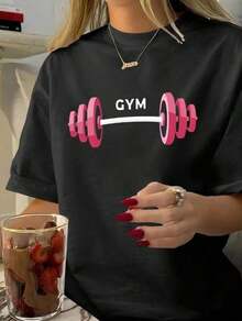 Women's T-Shirt, Comfortable Workout Shirt For The Gym, 100% Premium Cotton - do đó/phòng tập thể dục - Xem 1