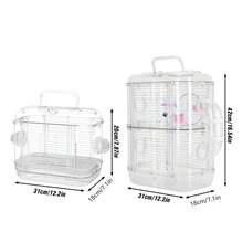 1pc Hamster Cage, Squirrel, Hedgehog, Mouse, Rodent, Small Mouse, Gerbil Pet Supplies | Pet Supplies | Small Animal Supplies - one-size - View 2