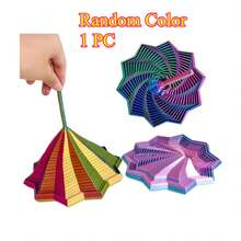 This 3D Printed Star-Shaped Toy Features A Polygonal Design That Allows It To Rotate. It Can Serve As A Vibrant Desktop Decoration And Also Has A Stress-Relieving Function, Suitable For Adult Use. This Unique Spinning Top Can Be Given As A Gift. - Multicolor - View 5