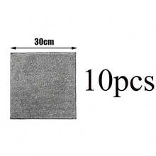 1/5/10pcs Bamboo Charcoal Fiber Kitchen Cleaning Cloths, Dish Rags, Absorbent Thickened Dishcloths, Household Cleaning Supplies - Black and White - View 15