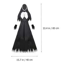 Costume d'Halloween effrayant de nonne zombie pour adultes. Uniforme confortable et décoratif thématique pour les fêtes de costume. La tenue parfaite pour la Saint-Valentin et le carnaval - Multicolore - Voir 4