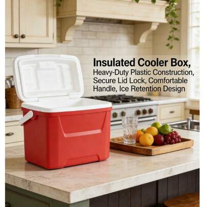 28 QT Red Laguna Ice Chest Cooler – Heavy-Duty Insulated For US Tailgates, Beach Trips & Picnics