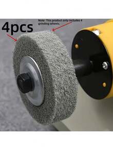 3-Inch Fiber Polishing Wheel, Stainless Steel Replacement Mini Bench Grinder, Desktop Polisher