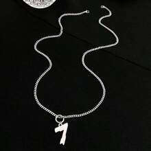 Collar colgante corazón gótico cruz forma alas cerezo pluma cadena suéter eslabones largos halloween cóctel - número 7 - Ver 4