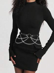 Thắt lưng tua rua phong cách Gothic Punk, dây thắt lưng bằng da PU có thể điều chỉnh với tua rua, thắt lưng corset kiểu Y2K dành cho nữ, phù hợp cho hẹn hò và nhập vai. - Nhiều màu - Xem 10