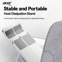 Acer 【宏碁官方正品】AMS026 笔记本电脑支架，8 档高度可调，可折叠，便携，符合人体工学设计，节省空间，经久耐用且稳定 - 白色 - 查看 11