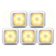 1 szt./3 szt. Automatyczna lampa nocna LED z czujnikiem ruchu, bezprzewodowa lampa ścienna, zasilana bateryjnie, energooszczędna, do schodów, szafek, łazienki, schodów, sypialni, korytarza, wystroju wnętrz