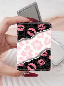 1 chiếc gương trang điểm kiểu Y2K, gương cầm tay gấp gọn nhẹ, chất liệu da PU bền, đa năng, gương bỏ túi hình chữ nhật với thiết kế độc đáo mang phong cách Y2K như môi anh đào, nơ, trái tim, kẻ caro, họa tiết da báo, cấu trúc gấp gọn, đáng tin cậy, gương trang điểm di động với nắp gập hai mặt 180°, quà tặng, đồ dùng du lịch, đồ giá rẻ, vật dụng cần thiết khi đi du lịch. - Nhiều màu - Xem 8