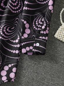 Women's Long Sleeve All-Over Print Casual Arabic Style Top Vacation - Multicolor - View 8