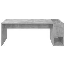 vidaXL Table basse Gris béton 101,5 x 50 x 37 cm Bois d'ingénierie - Gris - Voir 5