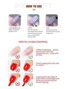 BORN PRETTY 10ml 玻璃珠猫咪磁性凝胶眼部凝胶，持久可卸除，UV/LED凝胶，适用于家庭和沙龙使用