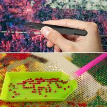 18/29/56-Piece Diamond Painting Tools And Accessories Set, Including Cross-Stitch Tools, Diamond Pens, Tweezers, Drilling Clay, Dot Pens, Plastic Trays And Diamond Painting Accessories - Multicolor - View 10