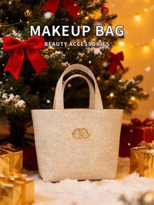 Dior Christmas Series Lunch Bag Handbag, High-End Casual Minimalist Large Capacity - Gold - View 4