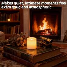 12支装无焰许愿蜡烛，无焰电子仿真蜡烛，电池供电LED茶蜡，暖白光，适用于婚礼、户外、桌面装饰和浪漫礼物——情人节、节日装饰的理想之选