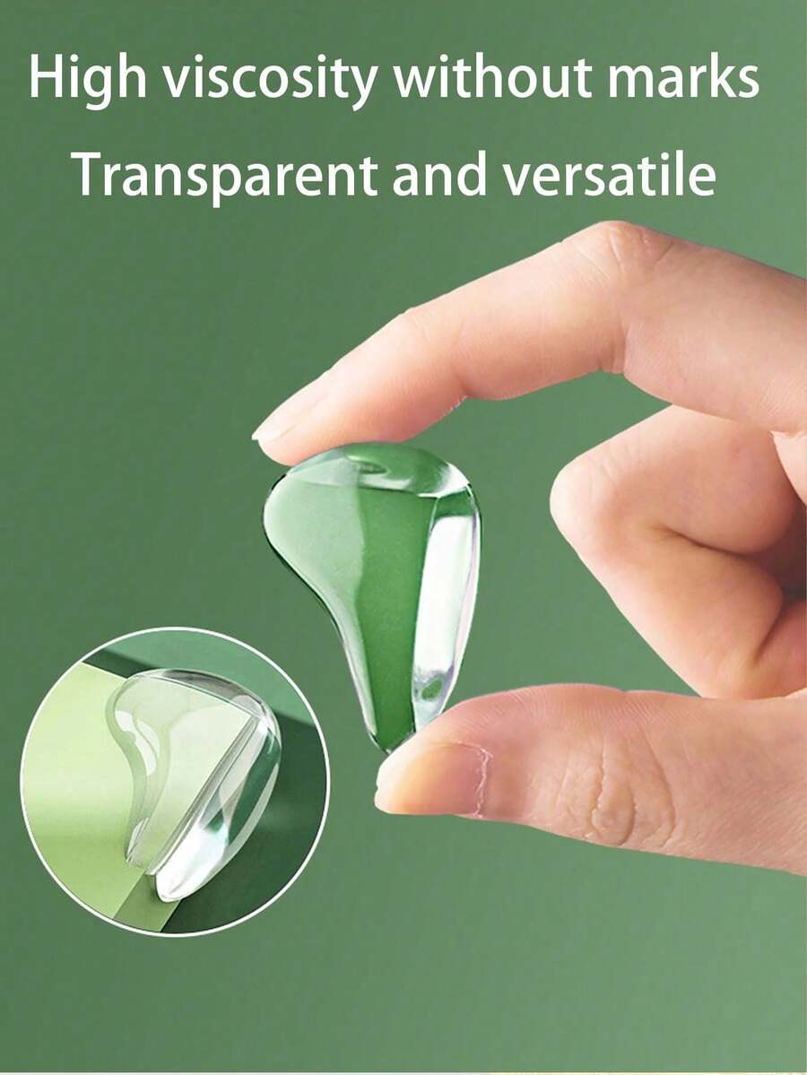 4个装柔软硅胶护角，桌面边缘缓冲垫，家具边角保护器，桌子、床边安全垫 - 透明的 - 查看 1