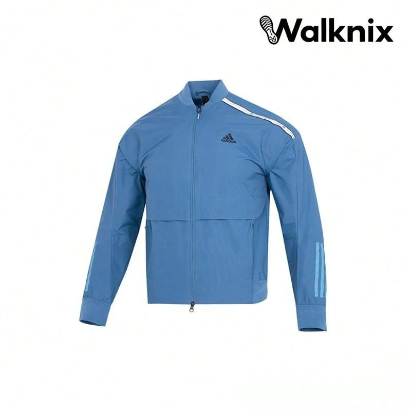 Adidas Striped Casual Sports Jacket Blue Jacket Men - Multicolor - View 1