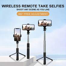 Gậy selfie điện thoại di động có thể kéo dài 40 inch chất lượng cao, chống rối, chân đế tripod điện thoại thông minh kèm điều khiển từ xa không dây, xoay 360°, tương thích với điện thoại thông minh /Android, lý tưởng cho kỳ nghỉ hè, du lịch, hoạt động ngoài trời, phát trực tiếp, ghi hình ổn định, vlog. Thích hợp làm quà tặng sinh nhật cho nữ, tiệc tùng, lễ kỷ niệm. - Đen - Xem 5