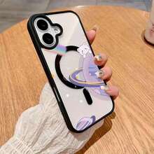 こちらの愛らしいクマをテーマにした惑星の宇宙のスマホケースは、プレミアムなAppleの感じを醸造し出し、裸ののスマホのような体験を提供します。 黄ばみせず、マグネットでとるり払いけられ、1800のLIを持続するっています。 17、16、15、14、13、12、11 Plus、17 Pro、17 Pro Max、17 Air、および17シリーズと互換性があります。 - ブラック - チェックする 8