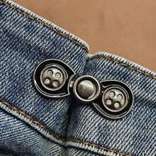 1 Pair Of No-Sewing Buttons, Adjustable And Removable Waist Button For Jeans, Skirts, Trousers - Great Tool To Change Waist Size Without Making Holes - 彩色 - 查看 1