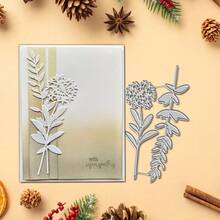 1pc Flower Metal Cutting Die | Scrapbooking Embossing Mold, Valentine's Day Card Making Template, Suitable For Album Card, Handmade Card Craft Tool - Silver - View 5