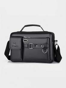 New Retro Unisex Messenger Bag, Shoulder Bag, Crossbody Bag, Chest Bag, Sling Bag, Student Bag, Waist Bag, Handbag, PU Material, Multi-Color, Multi-Pocket, Large Capacity, Adjustable Strap, Portable, New Compact Business Casual Stylish Bag For Work, School, Commute, Shopping, Gift For Friends, Family, Birthday, Holiday Valentine'S Day