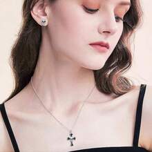 Collar cruz plata regalo amantes góticos halloween caja regalo joyería misteriosa - como en la foto - Ver 7