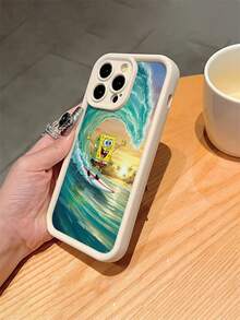 SpongeBob SquarePants 1pc Cartoon Spongebob Surfing On Sea Design Shock-Proof Phone Case Cover, Compatible With Samsung/Compatible With IPhone 17/16/15/14/13/12/11 Pro Max/12 Pro/14 Plus And Other Models - Multicolor - View 6