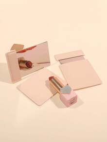 1个长方形不锈钢化妆镜，高清玻璃镜面，不锈钢材质，皮革外壳，小巧便携，手持式化妆镜，兼具绘画调色盘功能，是送给妈妈、阿姨、奶奶、女儿、侄女、姐妹、新娘、伴娘的完美礼物，适合节日、生日、婚礼、母亲节、情人节等场合。共有10种时尚颜色可选。 - 彩色 - 查看 17