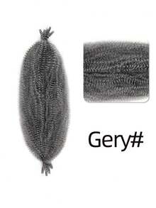 African Marley Braid Giant Handmade Faux Locs Crochet Curly Dreadlocks Fluffy Braids African Style Synthetic Wig - Multicolor - View 16