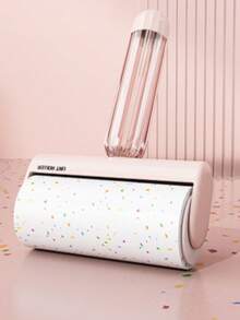 1 Set Reusable Lint Roller, Super Sticky Pet Hair Remover Roller, Pet Fur Remover, Pet Hair Brush, Animal Hair Remover, Sofa & Furniture Lint Roller With Replaceable Sticky Paper, Clothes Lint Brush - Multicolor - View 5