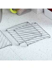 4pcs Stainless Steel Coasters, Heat Resistant Kitchen Table Mats, Insulation Pads, Stainless Steel Anti-Scald Mats, Tabletop Heat Protection, Suitable For Restaurant, Kitchen, Baking - Multicolor - View 8